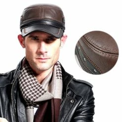 Women’s Gothic Outerwear Shop -Women’s Gothic Outerwear Shop adjustable flat top mens pu leather hat with ear flaps rebelsmarket 1