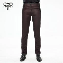 Thinkers Clothing Black Embroidered Slim Fit Goth Pants