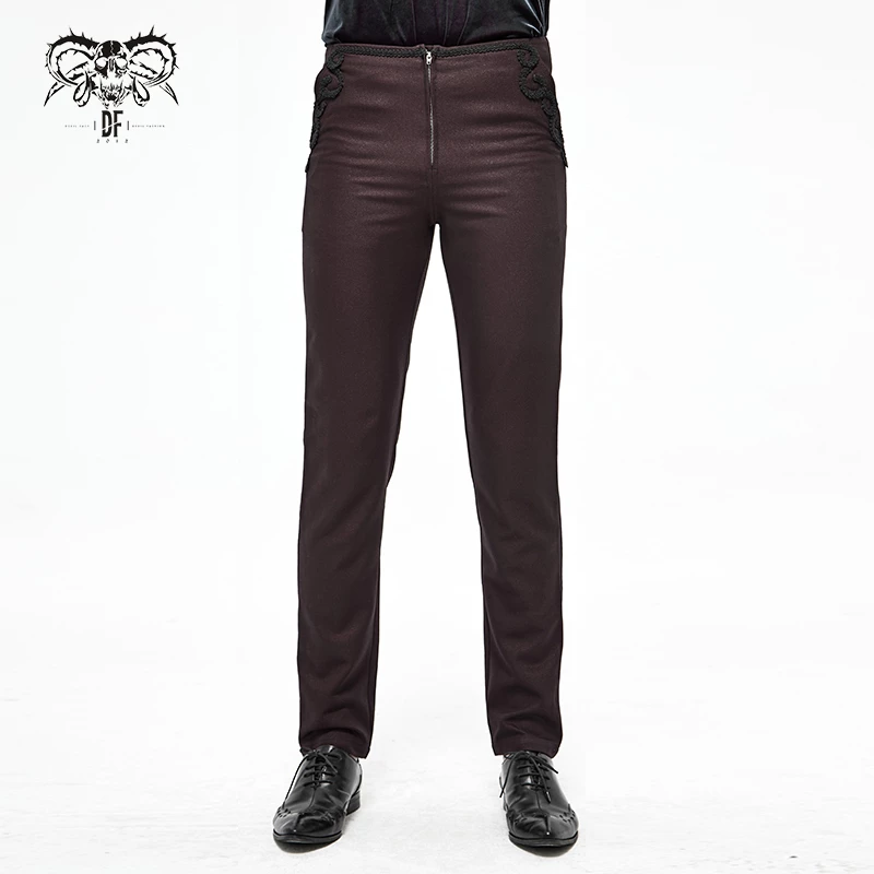 Thinkers Clothing Black Embroidered Slim Fit Goth Pants 3 Thinkers Clothing Black Embroidered Slim Fit Goth Pants