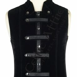 RebelsMarket Vests Black Velvet Steampunk / Gothic Men's Vest