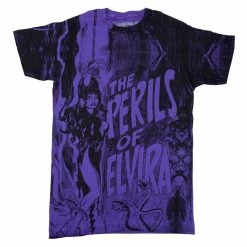 Kreepsville 666 T-Shirts Elvira Perils Of Purple Men's T-shirt