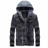 RebelsMarket Jackets Streetwear Fake 2 Design Single Breasted Zipper Fleece Hooded Denim Jacket -Women’s Gothic Outerwear Shop fake 2 design single breasted zipper fleece hooded denim jacket rebelsmarket