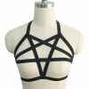 FashionSprout Body Harness Gothic Pastel Women's Black Pentagram Harness -Women’s Gothic Outerwear Shop goth harness body harness