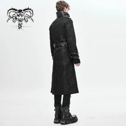 Thinkers Clothing Coats Gothic Punk Hollowed-out Studded Buckle Straps Coat -Women’s Gothic Outerwear Shop hollowed out studded buckle straps coat rebelsmarket 3