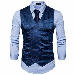 RebelsMarket Vests Steampunk Victorian Men’s Paisley Print Casual Waistcoat