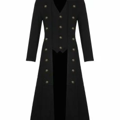 RebelsMarket Coats Men's Military Trench Coat