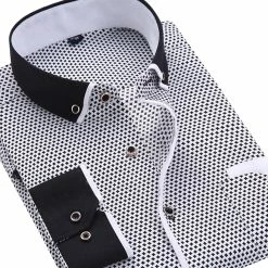 RebelsMarket Shirts Mod Modern Business Men's Long Sleeve Shirt