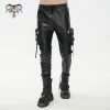 Thinkers Clothing Skull Zipper Rivets Pockets Black PU Leather Pants -Women’s Gothic Outerwear Shop skull zipper rivets pockets black pu leather pants thinkers clothing rebelsmarket