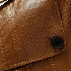 RebelsMarket Jackets Vintage Retro Stand Collar Fleece Slim Fit PU Leather Jacket -Women’s Gothic Outerwear Shop stand collar pu leather jacket jackets 4