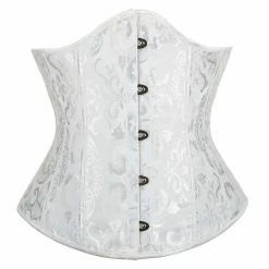 FashionSprout Bustiers & Corsets Steampunk Jacquard 14 Plastic Boned Satin Underbust Corset -Women’s Gothic Outerwear Shop steampunk jacquard double steel boned satin underbust corset rebelsmarket 2