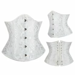 FashionSprout Bustiers & Corsets Steampunk Jacquard 14 Plastic Boned Satin Underbust Corset -Women’s Gothic Outerwear Shop steampunk jacquard double steel boned satin underbust corset rebelsmarket 3