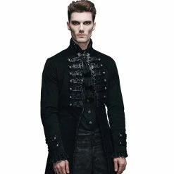 Thinkers Clothing Coats Gothic Victorian Black Men's Double Breasted Coat